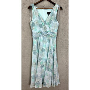 Vintage Y2K Babydoll Dress Connected Apparel Womens 12 Blue Geometric Fairy Boho